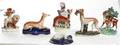 A Collection of Six Staffordshire Animal Figures