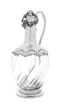 A French Silver and CutGlass Claret Jug Albert Beaufort Paris Circa 1900