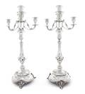 A Pair of Austrian Silver FourLight Candelabra Vienna Circa 1900