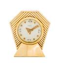 A 14Karat Gold and Diamond Desk Clock Cartier New York Mid 20th Century