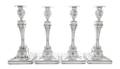 Four George V Silver Candlesticks Birmingham Ellis Jacob Greenberg 1913