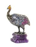 A Silver Enamel and GemMounted Figure of a Peacock Probably Viennese Late 19th Century
