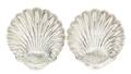 A Pair of Edwardian Silver ShellForm Dishes Harrison Brothers  Howson Sheffield 1905
