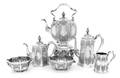 A Victorian Silver SevenPiece Tea and Coffee Set Robert Hennell II London 1861