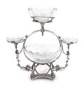 An American SilverPlate and Cut Glass Epergne Meriden Britannia Co Meriden CT Late 19th Century