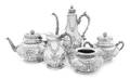 An American Silver FivePiece Tea and Coffee Set Gorham Mfg Co Providence RI 189091