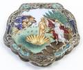 An Italian Silver and Enamel Compact Piero Fallaci Florence Circa 1960