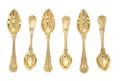 A Set of Six French SilverGilt Teaspoons Paris