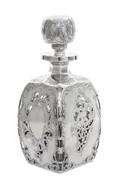 An American Silver Overlay Glass Decanter Gorham Mfg Co Providence RI 1899