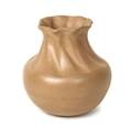 A Santa Clara Undecorated Micaceous Clay Olla