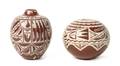 Two Santa Clara Redware Seed Jars Dolores Curran