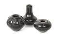 Three Santa Clara Stone Polished Blackware Pottery Vases Elaine Salazar
