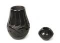Two Santa Clara Blackware Pottery Vases Victor Martinez and Elaine Salazar