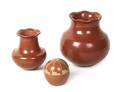 Three Southwestern Stone Polished Redware Vases