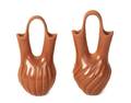Two Jemez Redware Stone Polished Wedding Vases Pauline Romero