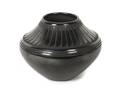 A Stone Polished San Ildefonso Blackware Jar Santana and Adam Martinez