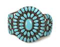 A Navajo Silver and Turquoise Cluster Bracelet Laura Moses Begay