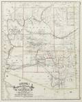 MAP Crams Railroad and Township Map of Arizona 1884