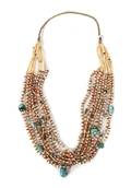 A Santo Domingo Nine Strand Shell Heishi Necklace
