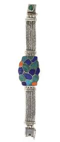 A Southwestern Style Silver Bracelet