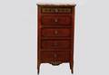 22 French Marble Top Inlaid Chest with Desk