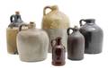 A Group of Five American Stoneware Jugs