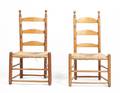 A Pair of American Ladderback Side Chairs