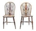 A Near Pair of Yew Wood Windsor Side Chairs