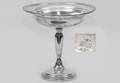 3 Stamped Sterling Pierced Rim Weighted Compote