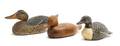Three Wooden Duck Decoys