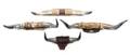 A Group of Four Steer Horn Mounts