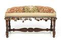 An English Needlework Upholstered Mahogany Bench