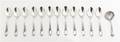 A Set of Twelve American Silver Teaspoons Reed  Barton Taunton MA