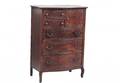 32 Amer Early 20th C Bow Front Tall Chest of Drawers