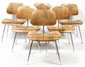 Six Charles and Ray Eames DCM Chairs for Herman Miller