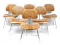 Six Charles and Ray Eames DCM Chairs for Herman Miller