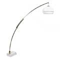 A Chromed Marble Floor Lamp
