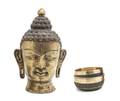 A Gilt Metal Head of Buddha