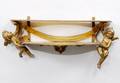 24 French Style Two Tier Shelf Gold Painted Putti