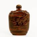 Chinese Ox Horn Carved Snuff Bottle