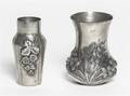 A French Art Deco Pewter Bud Vase the design by Romain de Tirtoff Erte Russian 18921990