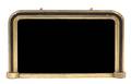 A Gilt and Black Lacquered Over Mantel Mirror