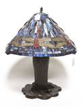 A Leaded Glass Table Lamp