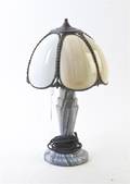 A Slag Glass Table Lamp