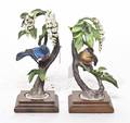 A Pair of Royal Worcester Dorothy Doughty Birds Lazuli Bunting