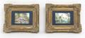 Two Framed Enamel Plaques