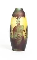 A Cameo Glass Vase after Galle