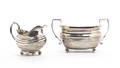 An Assembled George III Silver Creamer and Sugar Set