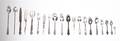 A Group of Silver and SilverPlate Flatware Articles