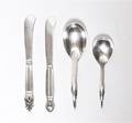 A Group of Danish Silver Servers Georg Jensen Copenhagen
